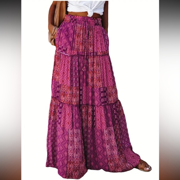 Bohemian XL skirt with pockets (Size US 12) - Picture 1 of 3